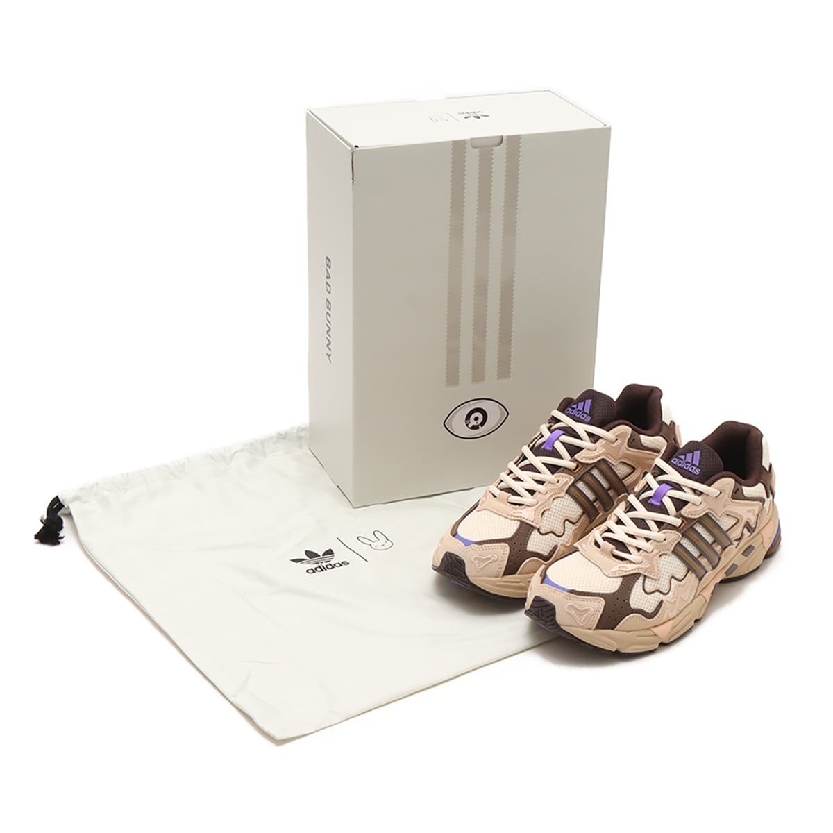 バッド・バニーとadidasの新コラボは、ブラウンカラーの美色で